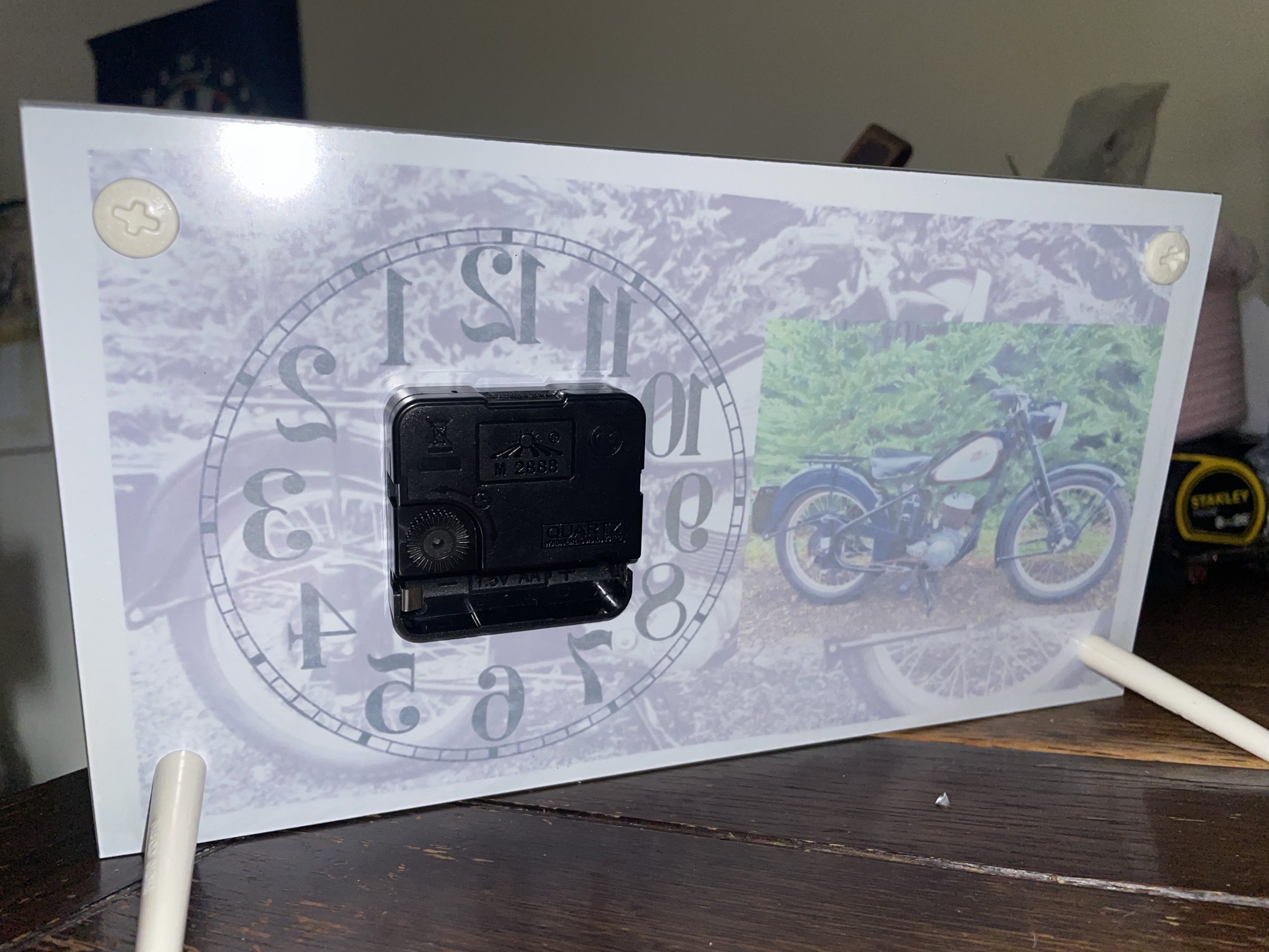 Glass rectangle clock - Image 4
